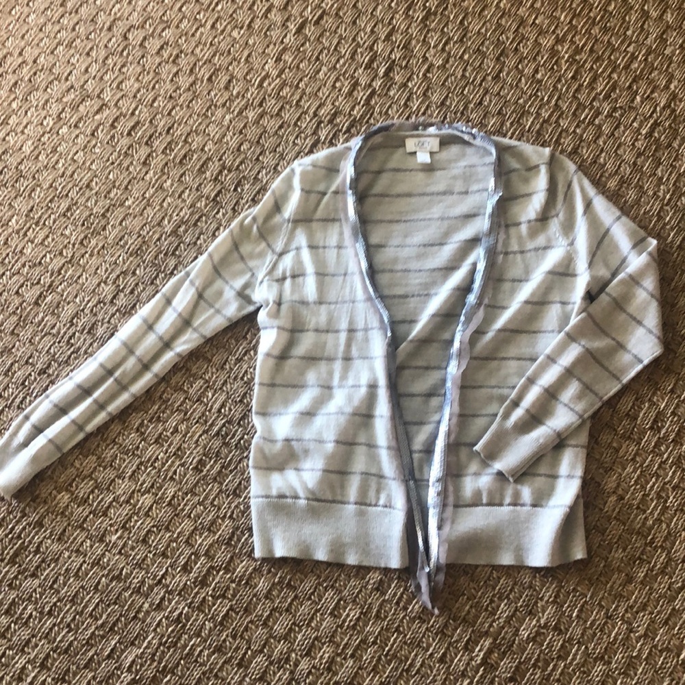 LOFT striped cardigan